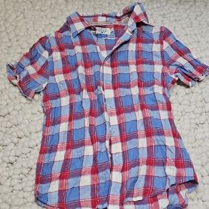 The Normal Brand Men's Plaid Shirt - Red, Blue, White
